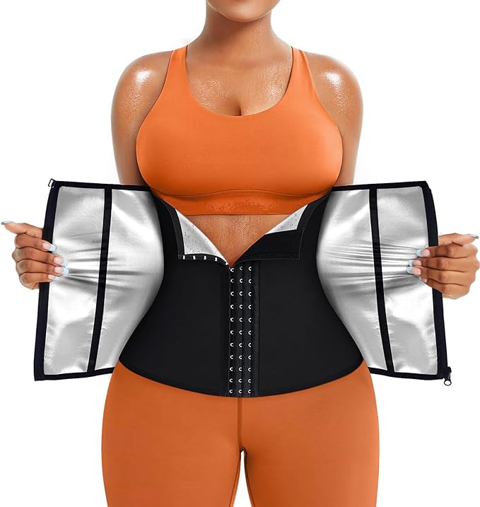 TrainingGirl Waist Trainer for Women Lower Belly Waist Trimmer Corset Tummy Wrap Workout Sweat Belt Band Sports Sauna Suit