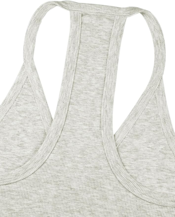 iGENJUN Workout Tops for Women Racerback Basic Tank Summer 2025 Camisole V Neck Slim Fit Ribbed Sleeveless-FlexoryFit