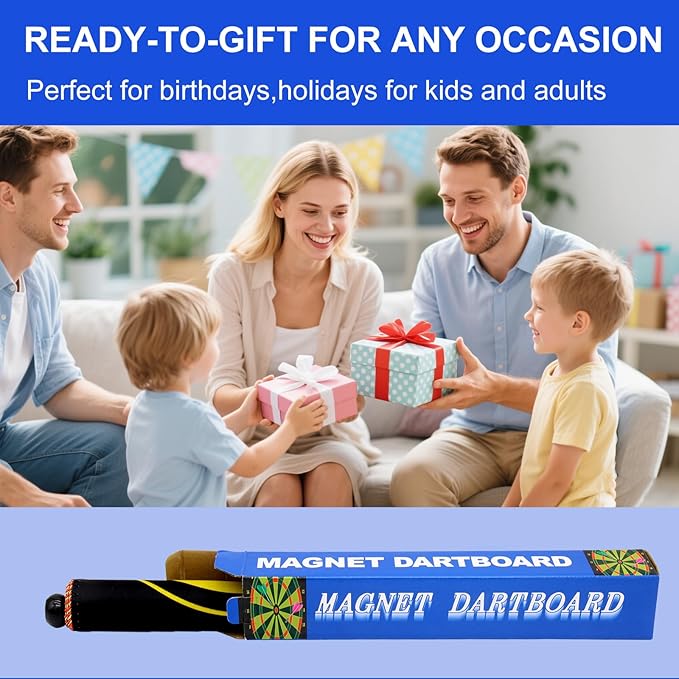 Magnetic Dart Board Outdoor Game Suitable for Children to Play Comes with 12 Darts Best Toys Gifts for Teenage Boys Girls Age 5 6 7 8 9 10 11 12 Years (12 in)
