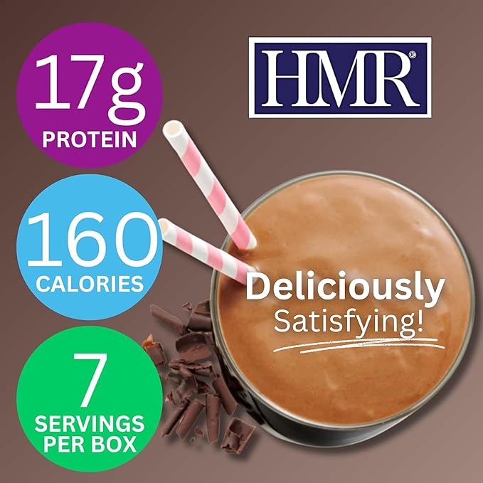 HMR 800 Shake Meal Replacement Mix | Chocolate Shake Powder to Support Healthy Weight Loss | 17g of Protein | Easy to Make | Low Calorie Food | 7 Servings-FlexoryFit