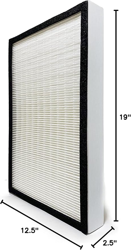 Nispira True HEPA Filter Replacement Compatible with Vornado Air Purifier AQS 25 35 Part MD1-0004. 1 Pack