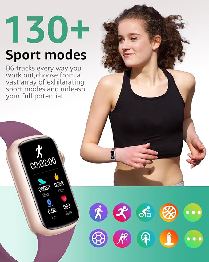 IMFRCHCS Fitness Tracker,Smart Watch with 1.47" Touch Display,137+Sport Modes Fitness Watch with Heart Rate Sleep Monitor, Step Counter,IP68 Waterproof Activity Trackers for Women Men-FlexoryFit