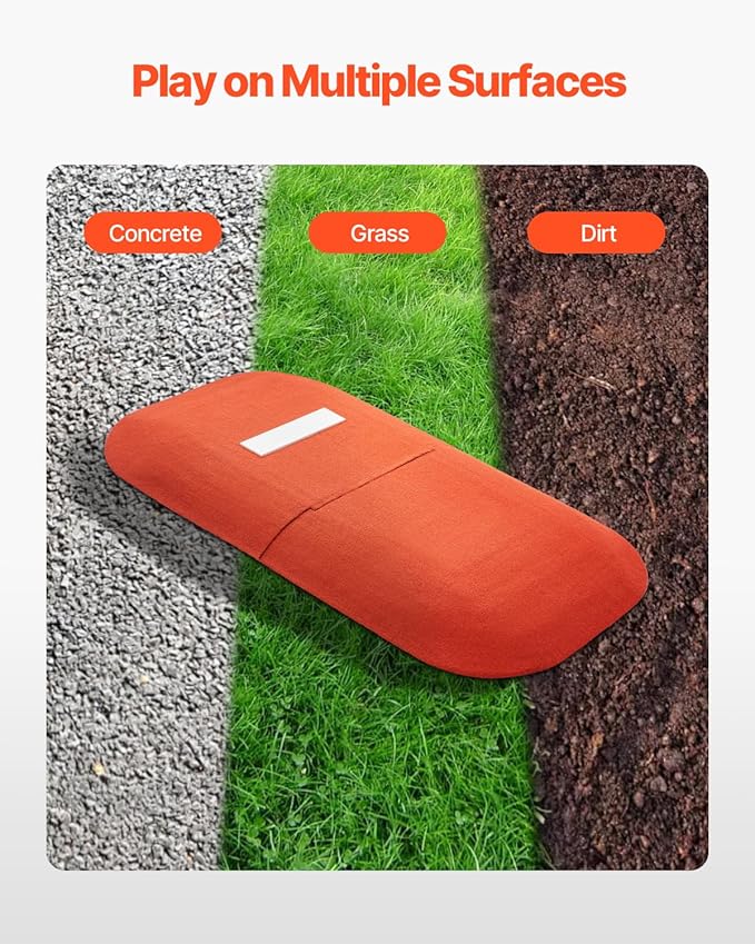 VEVOR Pitching Mound, Baseball Game Mound, Indoor/Outdoor Pitching Practice and Training Equipment, Softball Pitching Aids with Antifade Turf and Pitching Rubber