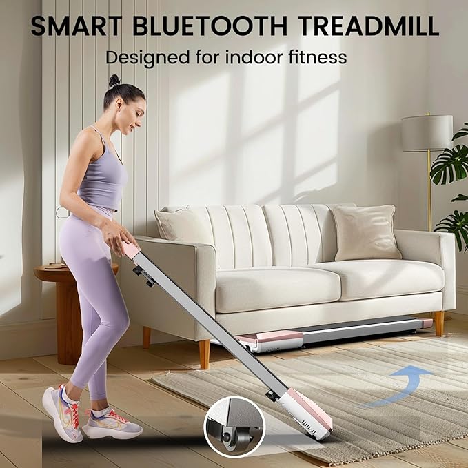 SupeRun Walking Pad, Under Desk Treadmill, 3 in 1 Portable Treadmill with Remote Control LED Display, 2.5 HP Quiet Walking Jogging Machine for Office Home Use, 300 Lbs Capacity