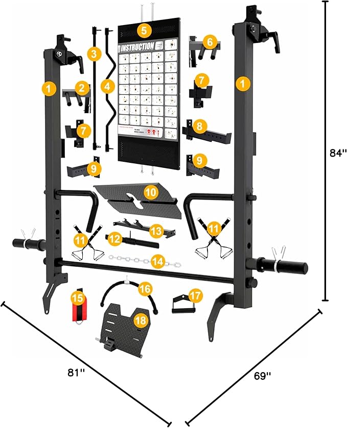 MiM USA Hercules EX, Commercial All in One Gym Machine w/400 lb Weight Stack, Adj Bench, Jammer Arms, Leg Press, Leg Extension, Arm Curl, LAT Seat & Complete Attachment-FlexoryFit