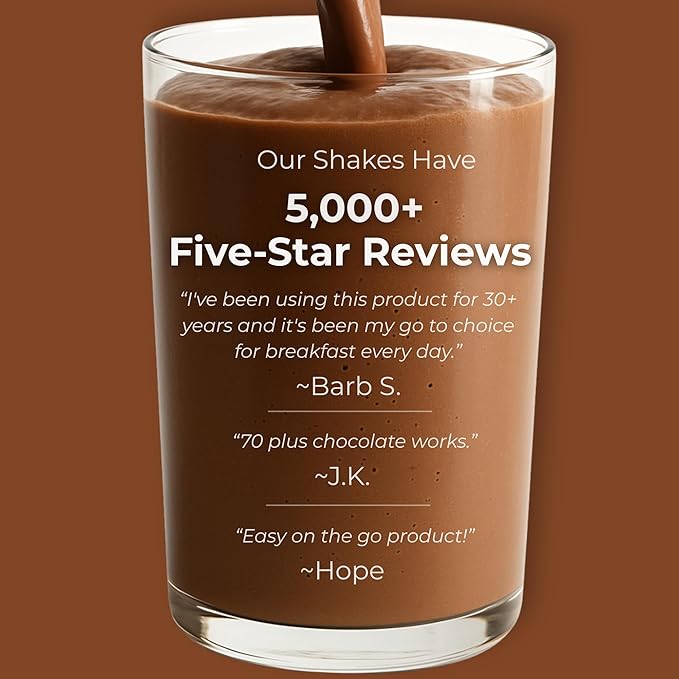 HMR 120 Chocolate Shake Meal Replacement Powder | Chocolate Shake Mix to Support Healthy Weight Loss | 12g of Protein | Nutritional Drink | Low Calorie Food | 12 Servings-FlexoryFit