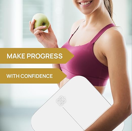 INEVIFIT Premium Bathroom Scale, Highly Accurate Digital Bathroom Body Scale, Precisely Measures Weight up to 400 lbs-FlexoryFit