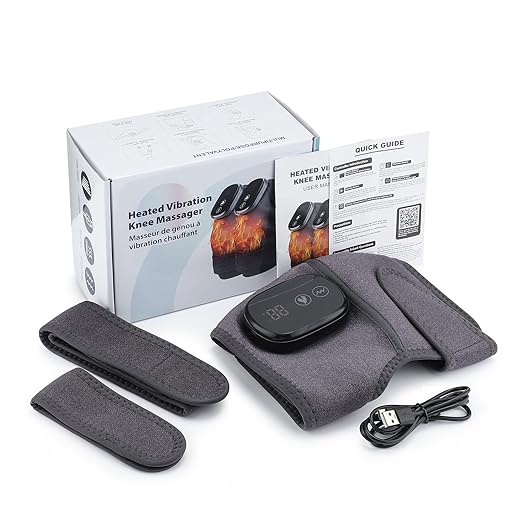 Northern Brothers Knee Massager for Pain Relief, Knee Pain Relief for Arthritis & Muscle Relaxation, Heating Pad for Knees Shoulder Elbow, Wireless Portable, Gifts for Men Women(1Pack)