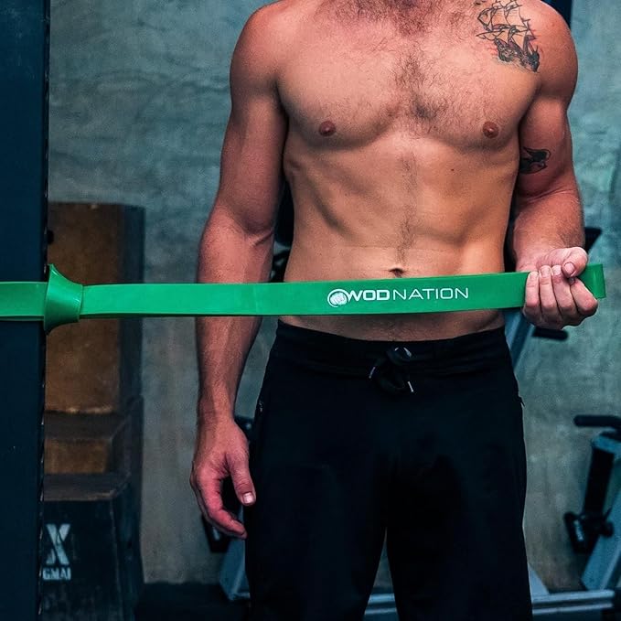 WOD Nation Pull Up Assistance Bands (10-175lbs Band) - Best for Pullup Assist, Chin Ups, Resistance Bands Exercise, Stretch, Mobility Work & Serious Fitness - 41 inch Straps-FlexoryFit