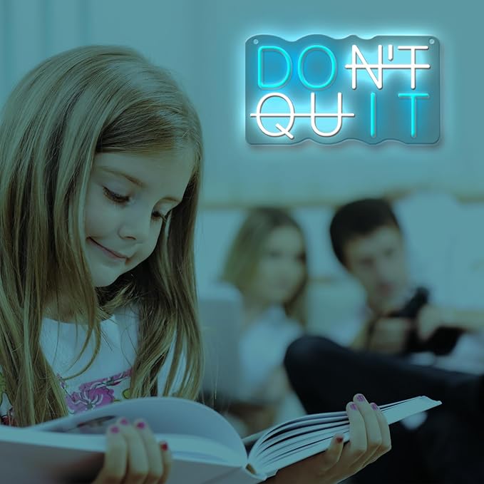 Do It Don't Quit Neon Sign USB Powered with Dimmable Switch for Wall Background Decor Room Decoration Inspirational Wall Art Office Bar Gym Parties Events Birthday Party 16.5x9 in-FlexoryFit