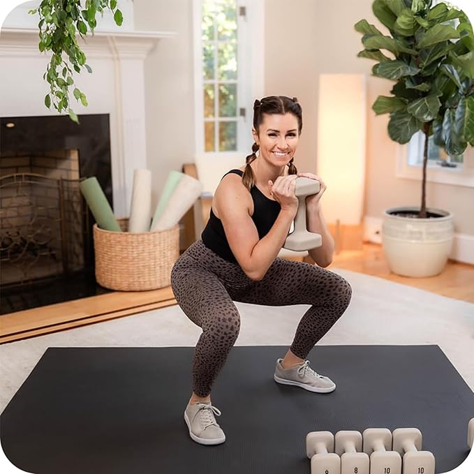 SafeGrip Dumbbells, Anti-Slip, Anti-Roll, Thick Handles, Free Weights, Square Dumbbells for Secure Workouts at Home, Weightlifting, and Personal Training-FlexoryFit