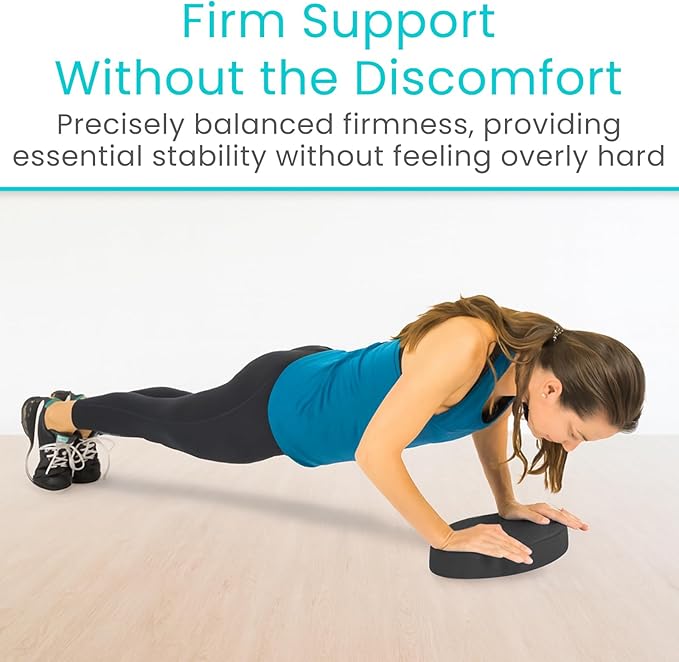 Vive Oval Balance Pad - Wobble Cushion For Physical Therapy And Rehabilitation Equipment - Soft Stability Trainer Foam For Workouts, Yoga, Core Strength And Pilates - Device For Women, Men And Kids-FlexoryFit