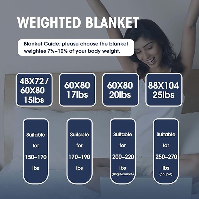 yescool Weighted Blanket for Adults (25 lbs, 88โ x 104โ, Grey) Cooling Heavy Blanket for Sleeping Perfect for 240-260 lbs, King Size Breathable Blanket with Premium Glass Bead