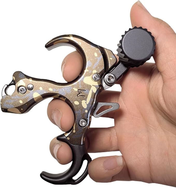 Compound Bow Aid Releaser with Wrist Straps and Adjustment Tool,Archery Release Aids with 3 Thumb Release Adjustable,Aluminum Alloy Aids.for Left and Right Handers.