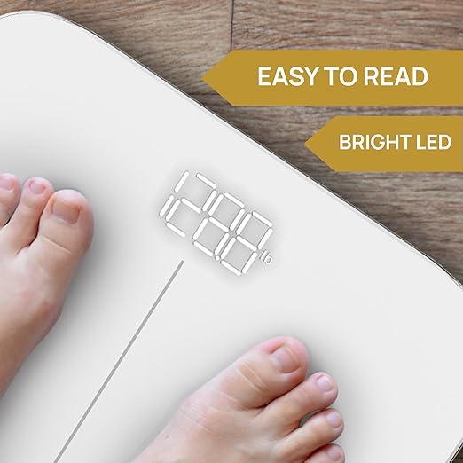 INEVIFIT Premium Bathroom Scale, Highly Accurate Digital Bathroom Body Scale, Precisely Measures Weight up to 400 lbs-FlexoryFit