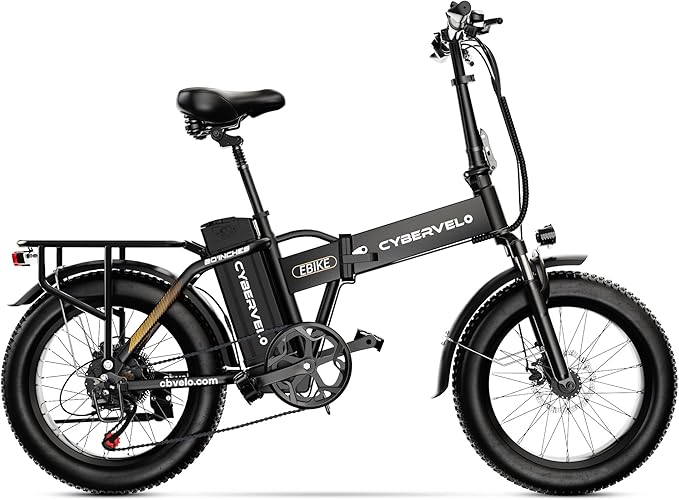 DriftGod Folding Electric Bike for Adults โ 1000W Motor, 20"x3" Fat Tire, 48V Removable Battery, All-Terrain E-Bike with 7-Speed, Front Suspension โ Powerful Foldable Ebike for Commuter