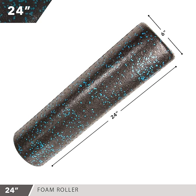 High-Density Round Foam Rollers - 4 Size and 8 Color Options - Massage Rollers for Stretching, Deep Tissue and Myofascial Release-FlexoryFit