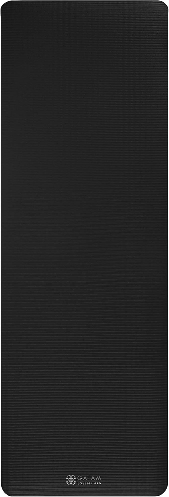 Gaiam Essentials Thick Yoga Mat Fitness & Exercise Mat with Easy-Cinch Yoga Mat Carrier Strap, 72"L x 24"W x 2/5 Inch Thick-FlexoryFit