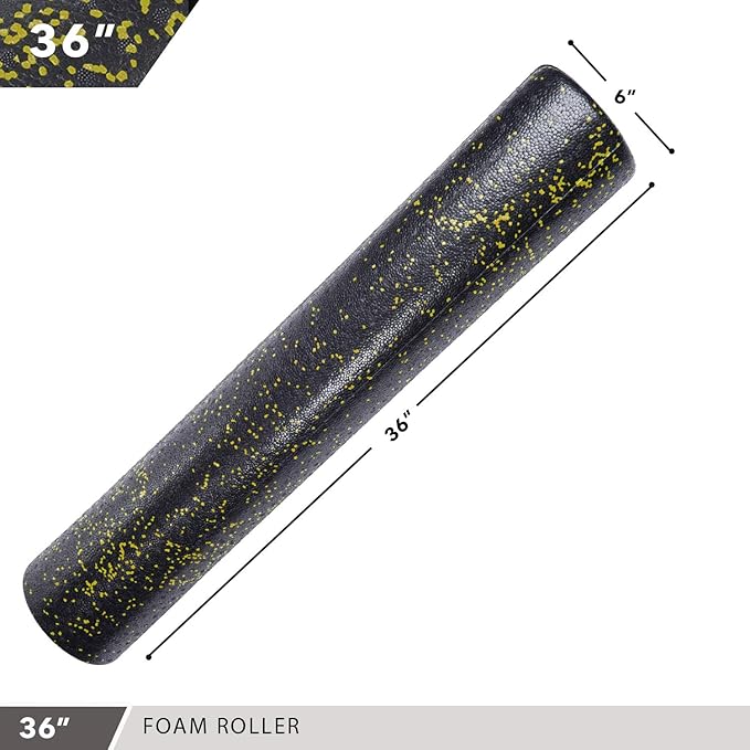 High-Density Round Foam Rollers - 4 Size and 8 Color Options - Massage Rollers for Stretching, Deep Tissue and Myofascial Release-FlexoryFit