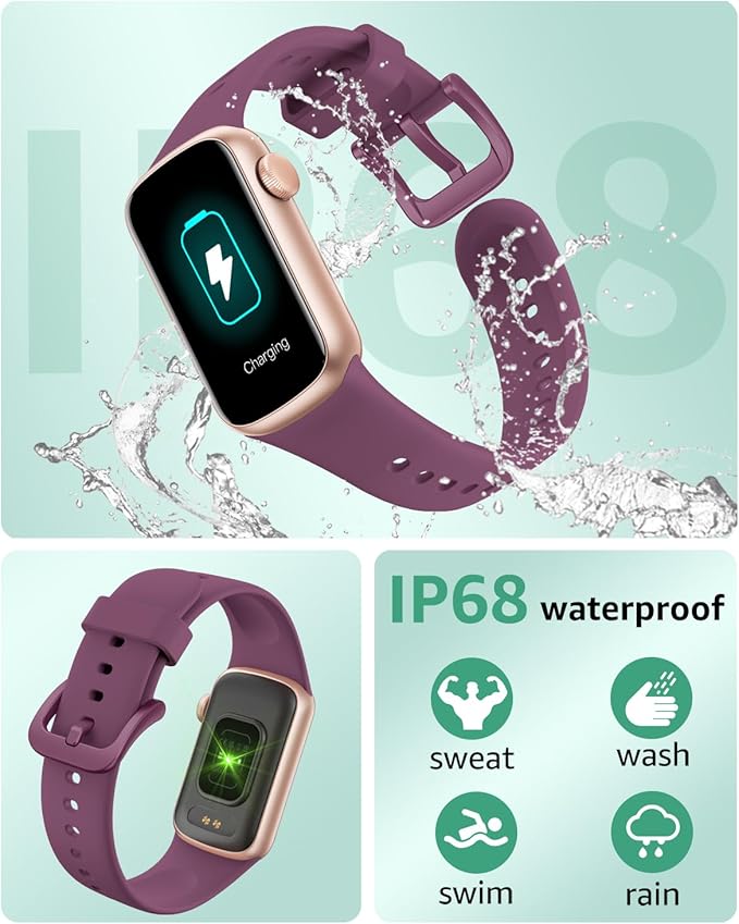 IMFRCHCS Fitness Tracker,Smart Watch with 1.47" Touch Display,137+Sport Modes Fitness Watch with Heart Rate Sleep Monitor, Step Counter,IP68 Waterproof Activity Trackers for Women Men-FlexoryFit
