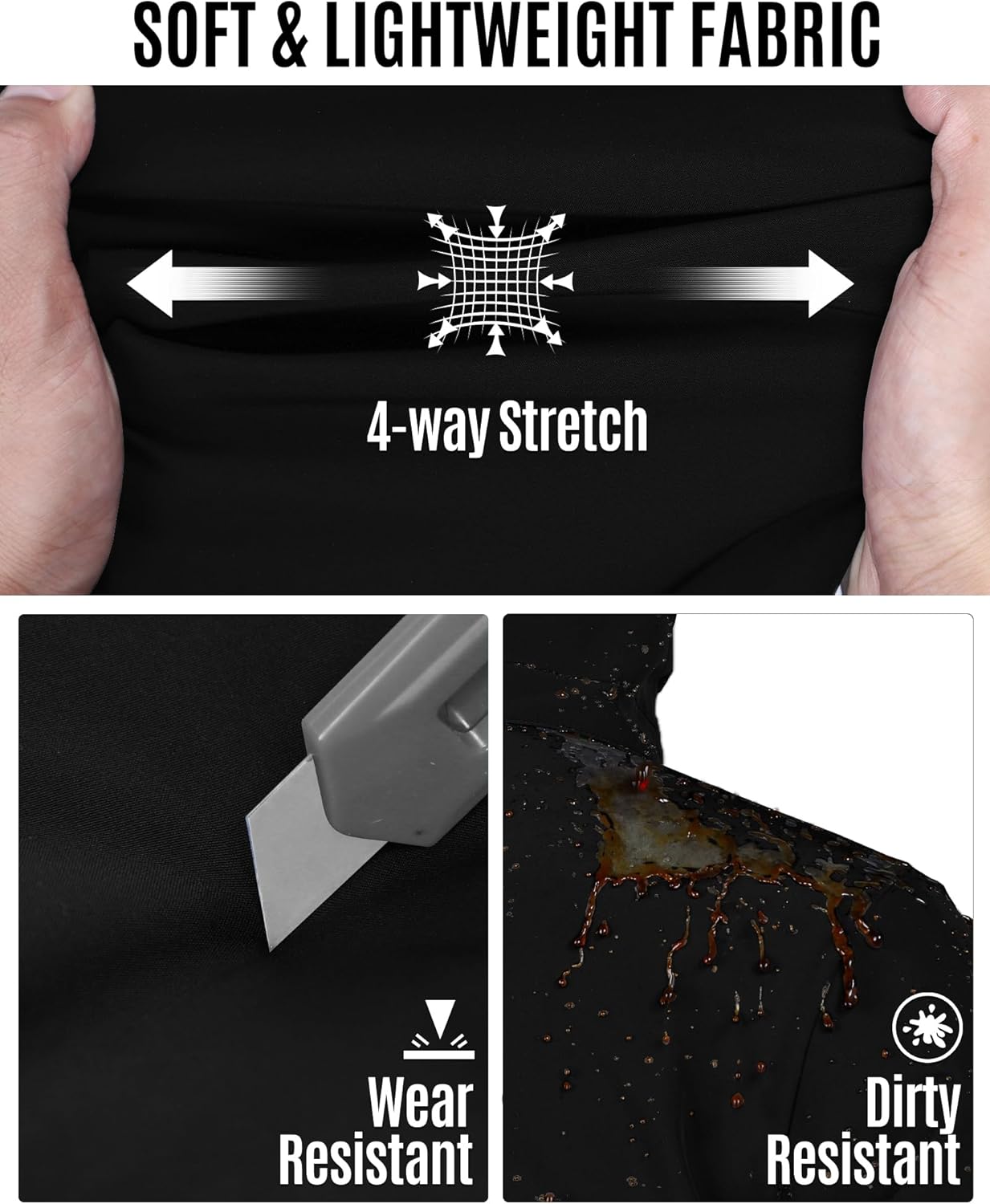 33,000ft Men's Softshell Jacket with Hood Waterproof Windbreaker Lightweight Rain Shell Jacket for Outdoor Hiking Travel