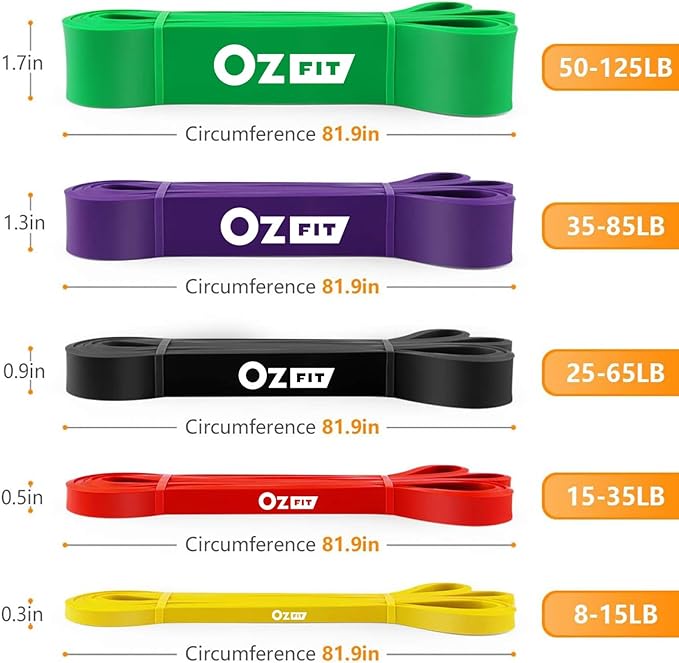 Pull Up Bands, Resistance Bands, Pull Up Assistance Bands Set for Men & Women, Exercise Workout Bands for Working Out, Body Stretching, Physical Therapy, Muscle Training-FlexoryFit