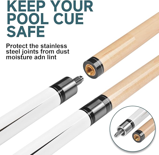 HomeSeason Pool Cue Stick 57" Billiard Cue Sticks Professional Low Deflection Pool Sticks-FlexoryFit