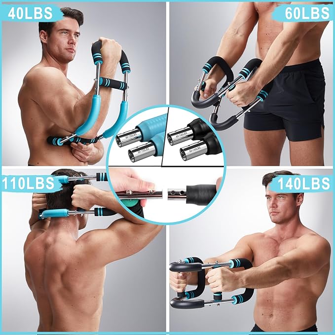 HOTWAVE Twister Arm Trainer with 4 Spring, Chest Workout Equipment Exerciser for Men, Adjustable Arm and Chest Twister Trainer for Women - Portable Home Fitness Equipment for Upper Body Muscle-FlexoryFit