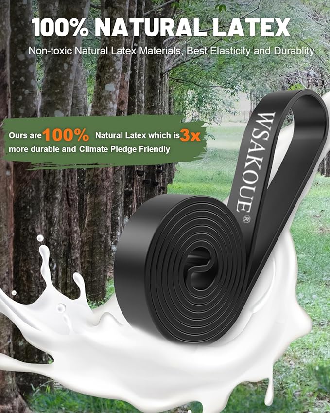 Pull Up Bands, Resistance Bands, Pull Up Assistance Bands Set for Men & Women, Exercise Workout Bands for Working Out, Body Stretching, Physical Therapy, Muscle Training-FlexoryFit