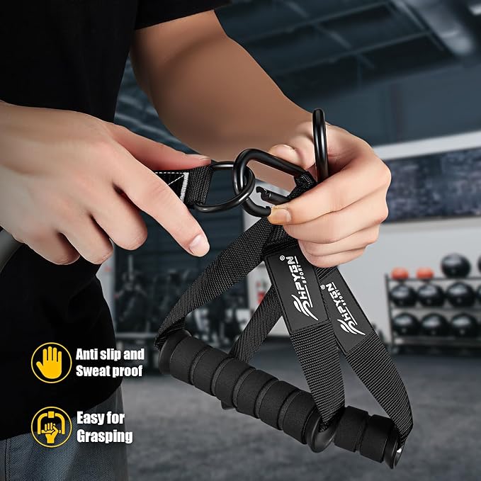 HPYGN Resistance Bands, Heavy Exercise Bands with Handles, Fitness Bands for Working Out, Workout Bands for Men, Weight Bands Set for Muscle Training, Strength, Slim, Yoga, Home Gym Equipment-FlexoryFit