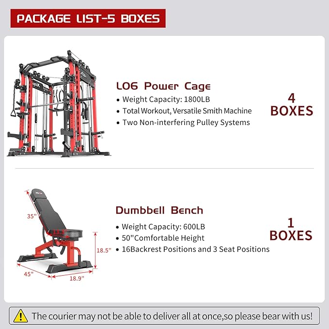 Power Cage,1600lbs Multi-Function Power Rack with Adjustable Cable Crossover System and More Training Attachment, Weight Cage for Home Gym-FlexoryFit