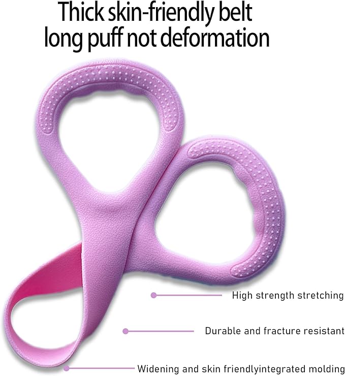 Figure 8 Fitness Resistance Band, Elastic Bands for Working Out,Arm,Back Training Elastic Ropes, Exercise Equipment for Yoga, Pilates,Physical Therapy,Stretching(3 Pack)-FlexoryFit