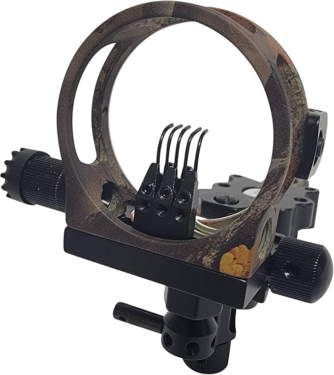 SAS Essence 019" Bow Sight with Micro Adjust Detachable Bracket with LED Sight Light for Archery Compound Bows Hunting Shooting