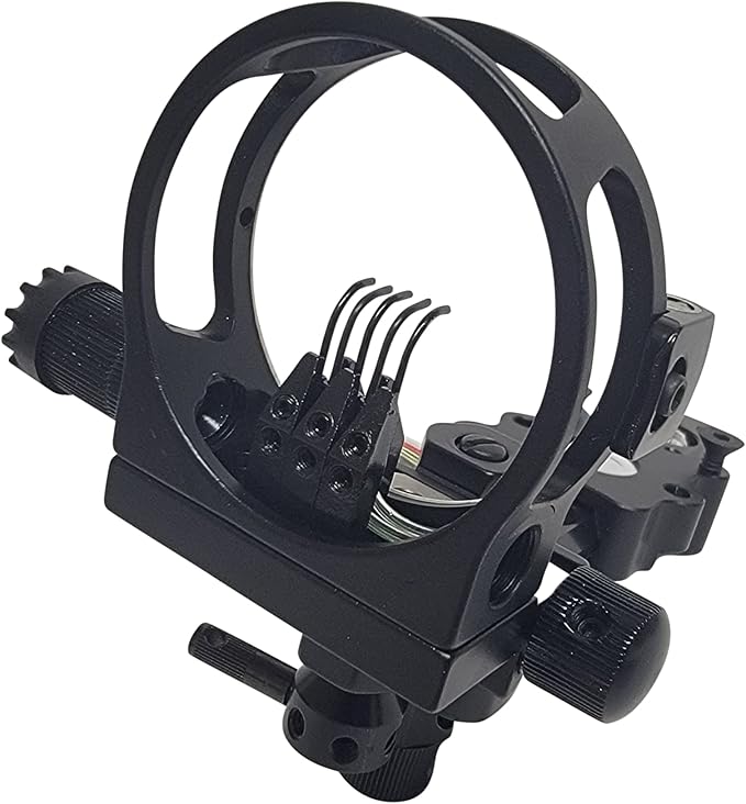 SAS Essence 019" Bow Sight with Micro Adjust Detachable Bracket with LED Sight Light for Archery Compound Bows Hunting Shooting