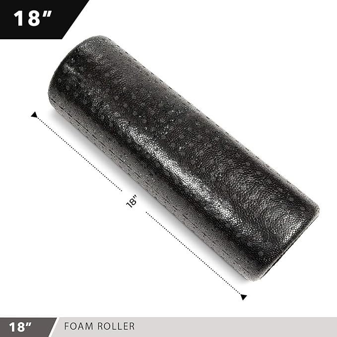 High-Density Round Foam Rollers - 4 Size and 8 Color Options - Massage Rollers for Stretching, Deep Tissue and Myofascial Release-FlexoryFit