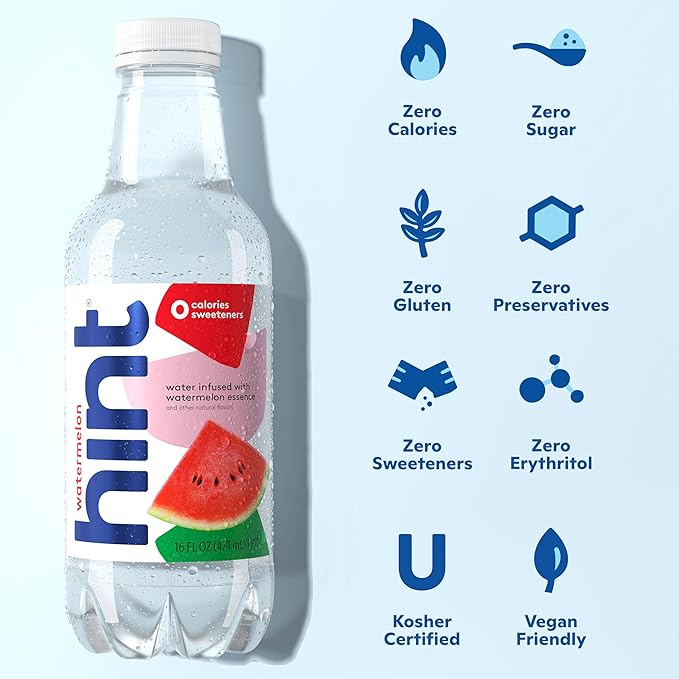 Hint Fruit-Infused Bottled Water, Best Sellers Variety Pack - Sugar Free Flavored Water with Zero Calories, Natural Fruit Essences, and No Artificial Sweeteners - 16 Fl Oz (Pack of 12)-FlexoryFit