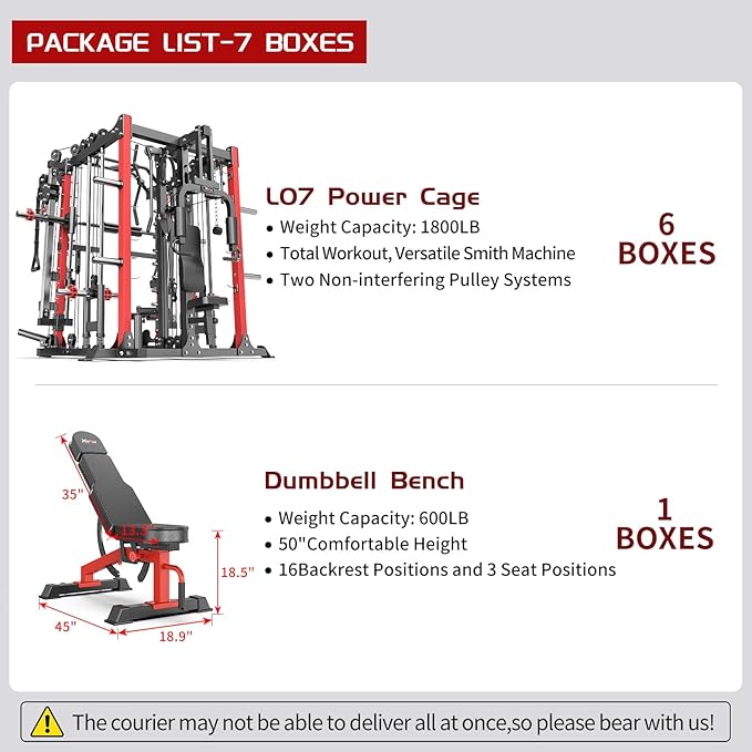 Power Cage,1600lbs Multi-Function Power Rack with Adjustable Cable Crossover System and More Training Attachment, Weight Cage for Home Gym-FlexoryFit