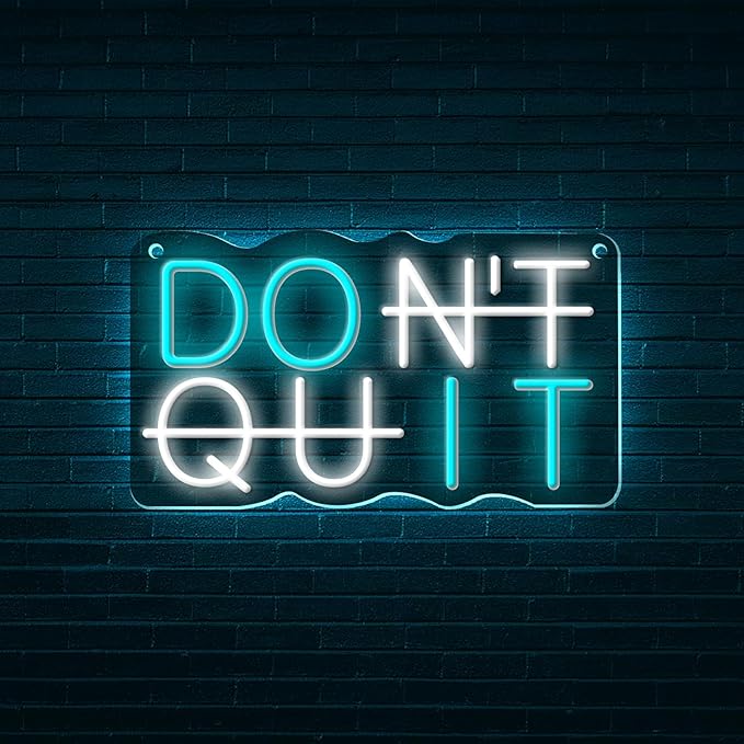 Do It Don't Quit Neon Sign USB Powered with Dimmable Switch for Wall Background Decor Room Decoration Inspirational Wall Art Office Bar Gym Parties Events Birthday Party 16.5x9 in-FlexoryFit