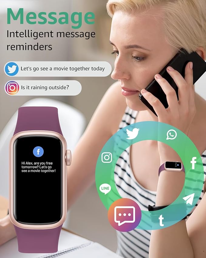 IMFRCHCS Fitness Tracker,Smart Watch with 1.47" Touch Display,137+Sport Modes Fitness Watch with Heart Rate Sleep Monitor, Step Counter,IP68 Waterproof Activity Trackers for Women Men-FlexoryFit