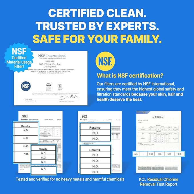 Filter Shower For K-Beauty Skin Care– Pure Carbon Filters for Softer Skin & Smoother Hair | Carbon Composite Filter l 6 Month Advanced Filtration Set (AJ8200MC-SET-6MO)