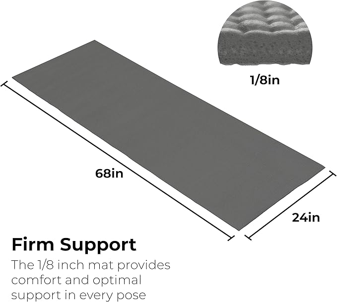 Hello Fit 10-Pack Yoga Mat, 68" x 24" Non Slip Exercise Mat, 4mm Thick Gym Mat for Fitness and Stretching, Bulk Non Toxic Yoga Mats for Schools and Studios-FlexoryFit