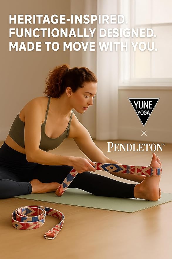 Yune Yoga x Pendleton Strap – Canyonlands Design – 100% Cotton Yoga Stretching & Carrying Strap – Eco-Friendly, Durable, Adjustable – Ideal for All Yoga Levels-FlexoryFit