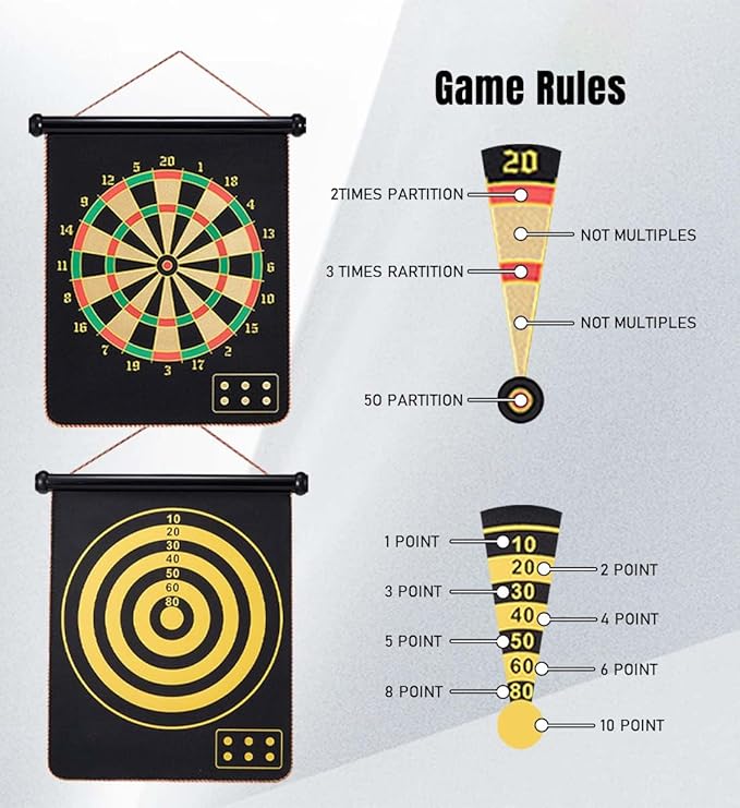 Magnetic Dart Board for Kids, Gifts Ideas for Teenage Boys Girls, Dartboard Toys for Teen Age 6 7 8 9 10 11 12 13 14 15 16 Years