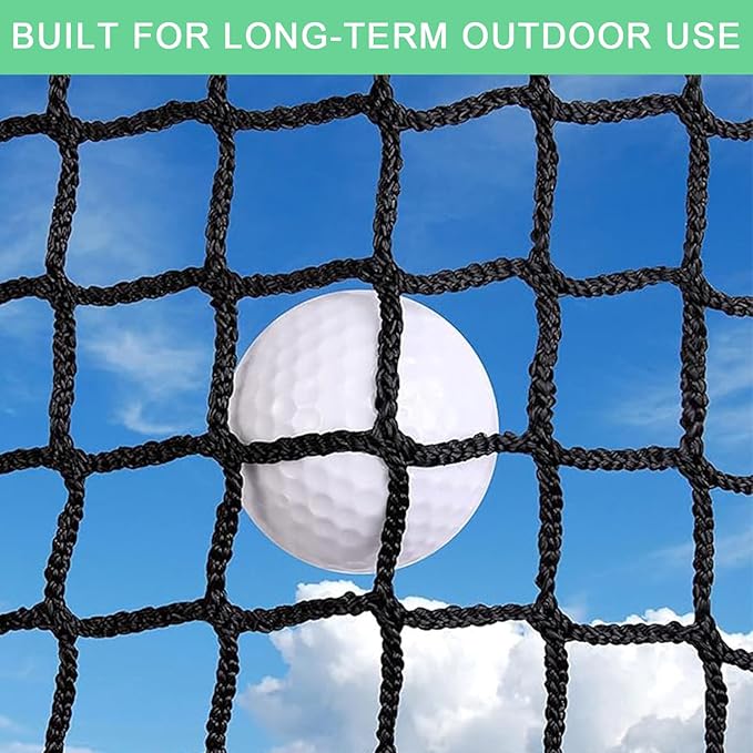 Storgem Golf Batting Cage Net with Extra Striking Net, Net Only, Heavy Duty Golf Hitting Practice Net, Backyard Batting Cage for Sports Training
