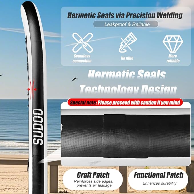 Inflatable Stand Up Paddle Board 10‘x30‘‘- Ultra-Light SUP with Backpack, Pump, Paddle, Coil Leash, 3 Fins, Repair Kit, Stable Design, Non-Slip EVA Deck for Adults & Youth
