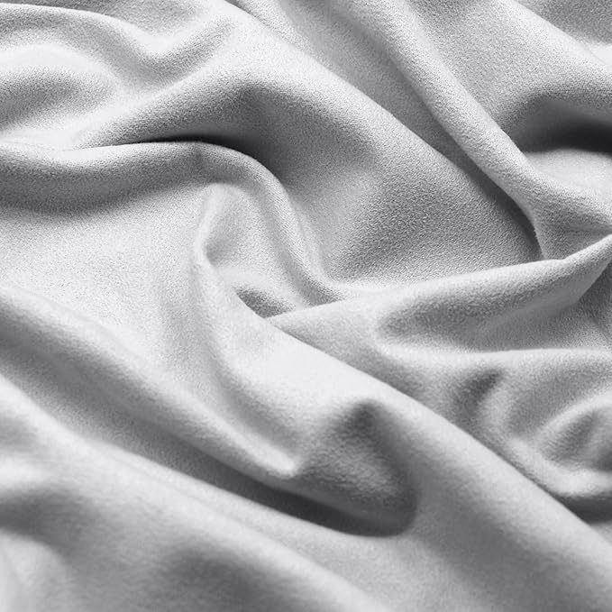 Eunzel Hot Yoga Towel, Super Absorbent Yoga Mat Towel Soft Suede Microfiber Non-Slip Towel for Bikram Pilates and Yoga Mats 72" x 26.5", Light Grey-FlexoryFit