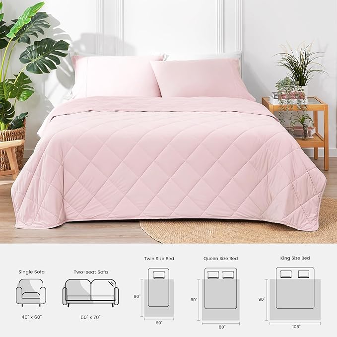 Cozy Bliss Cooling Blanket for Hot Sleepers, Q-Max 0.4 Cooling Comfort King Size, Cold Blankets for Night Sweats Sleeping, Ultra-Cool Lightweight Breathable Summer Blanket for Bed