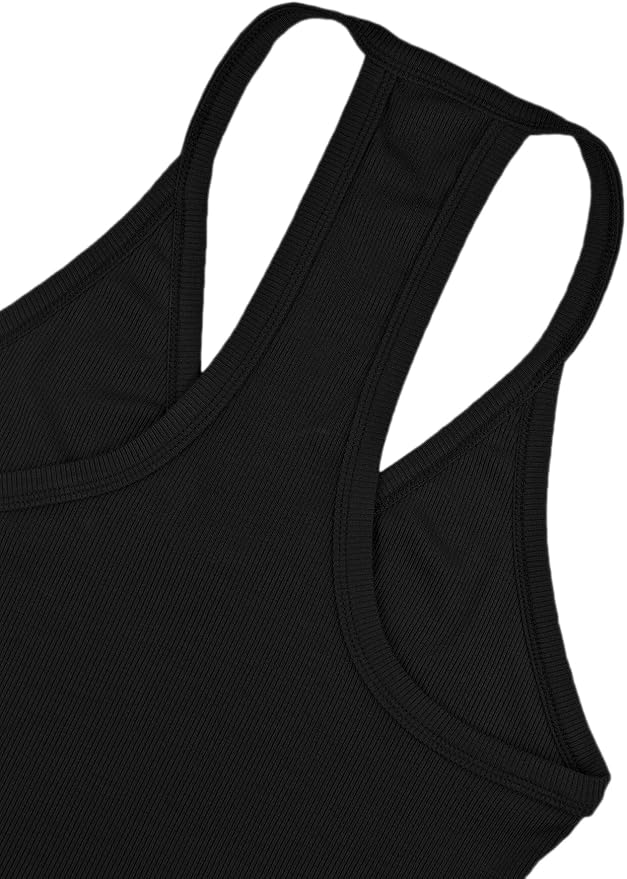 iGENJUN Workout Tops for Women Racerback Basic Tank Summer 2025 Camisole V Neck Slim Fit Ribbed Sleeveless-FlexoryFit