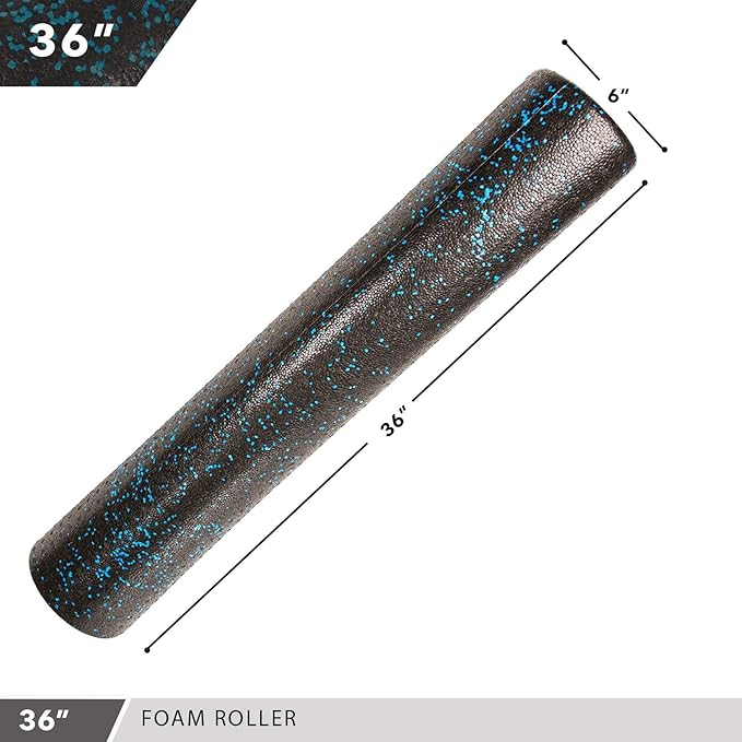 High-Density Round Foam Rollers - 4 Size and 8 Color Options - Massage Rollers for Stretching, Deep Tissue and Myofascial Release-FlexoryFit