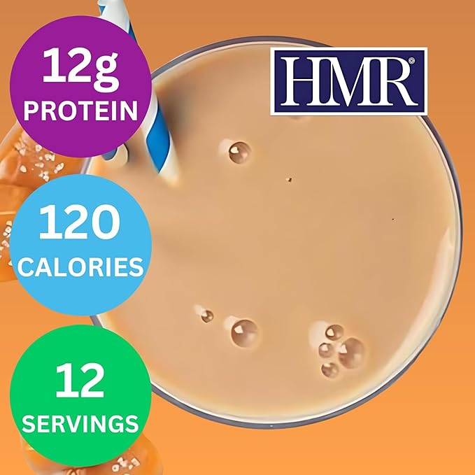 HMR 120 Shake Meal Replacement Powder | Salted Caramel Shake Mix to Support Healthy Weight Loss | 12g of Protein | Nutritional Drink | Low Calorie Food | 12 Servings-FlexoryFit